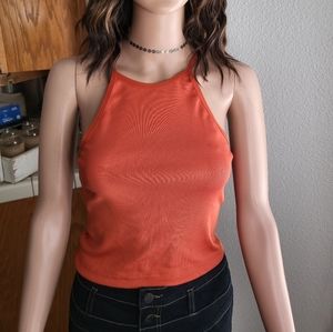 Orange spaghetti strap